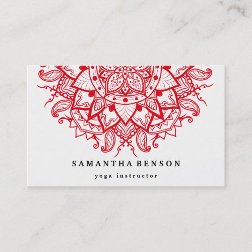 Elegant Lotus Logo Yoga Meditation Wellness Business Card