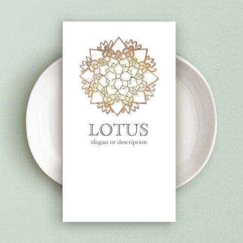 Elegant Lotus Women's Fashion Boutique White Business Card Templates