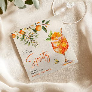 Elegant Love at First Spritz' Bridal Shower Napkins