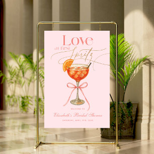 Elegant Love at First Spritz Bridal Shower Welcome Foam Board