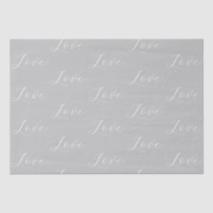 Elegant Love Grey White Wedding Tissue Paper