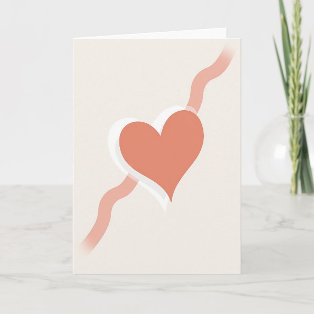 Elegant Love Heart Card (Front)
