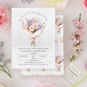 Elegant Love is In Bloom Floral Bridal Shower Invitation