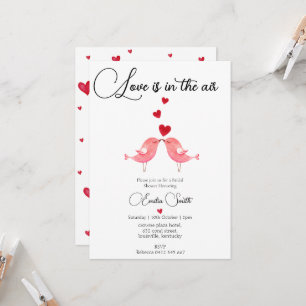 Elegant Love is in the air Bird bridal shower Invitation