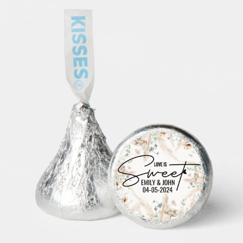 Elegant Love Is Sweet boho desert floral Hersheys Kisses