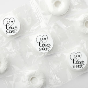 Elegant Love Is Sweet calligraphy Heart  Life Saver® Mints