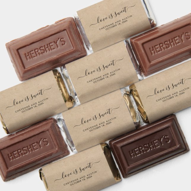Elegant Love Is Sweet Rustic Wedding Hershey's Miniatures (Assorted)