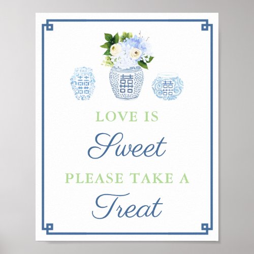 Elegant Love Is Sweet Take A Treat Wedding Shower  Poster