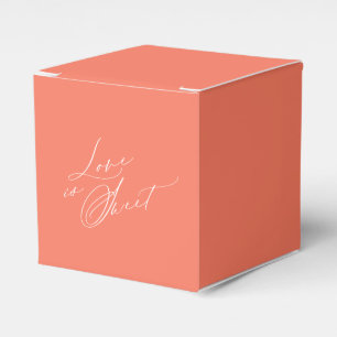 Elegant "Love is Sweet" Wedding Favor Boxes