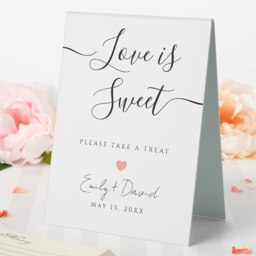 Elegant Love is Sweet Wedding Favor Table Sign