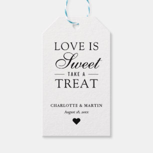 Elegant Love Is Sweet Wedding Favor Tag