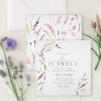 Elegant Love Is Sweet Wildflower Watercolor Shower