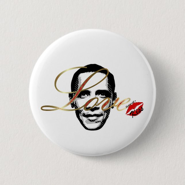 elegant love Obama Pinback Button (Front)