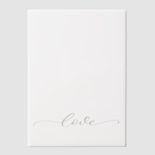 Elegant Love Script Vellum Invitations