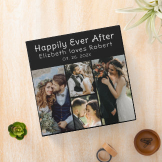 Elegant Love Script Wedding Photo Album 3 Ring Binder