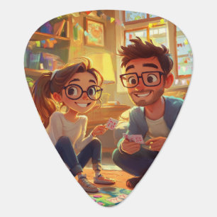 Elegant Love Script Wedding Photo Album Binder Guitar Pick