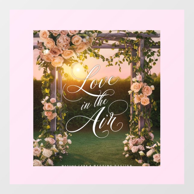 Elegant Love Story Wedding Stickers  (Front)