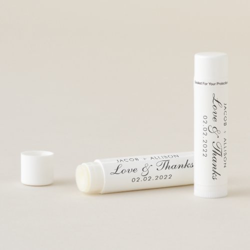 elegant  love & Thanks wedding favor bridal party