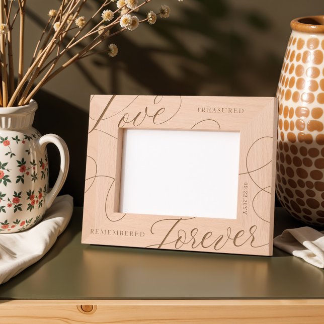 Elegant Love Treasured Remembered Forever Memorial Engraved Frames (Elegant Love Treasured Remembered Forever Memorial Etched Frames)