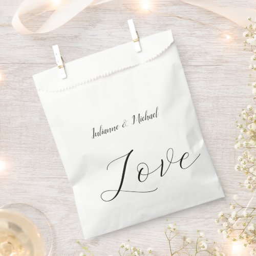 Elegant Love Wedding Favor Bag
