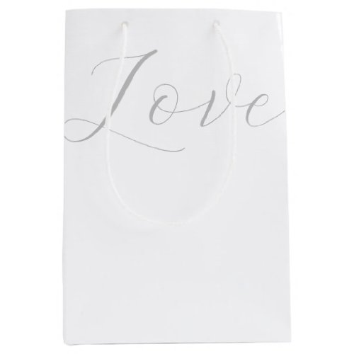 Elegant Love Wedding Medium Gift Bag