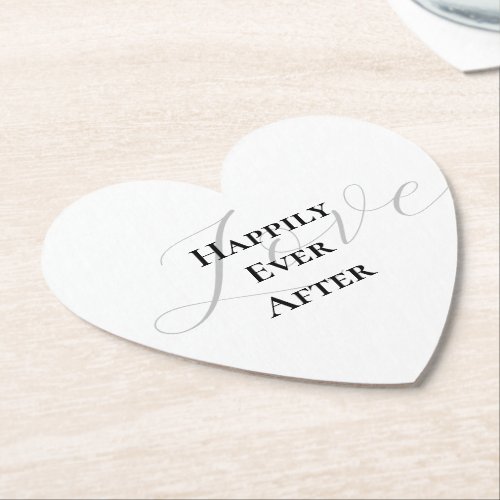 Elegant Love Wedding Paper Coaster