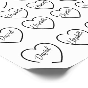 Elegant Love with Custom Name Temporary Tattoos