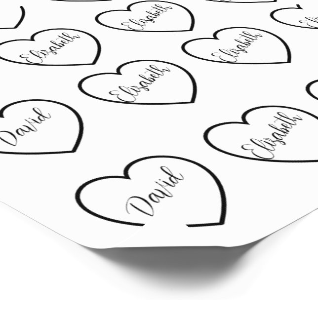 Elegant Love with Custom Name Temporary Tattoos (Angled)