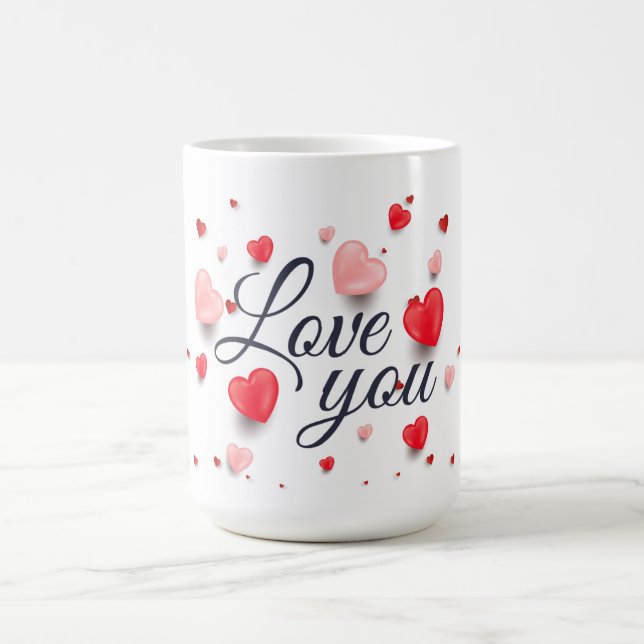 Elegant Love You For Valentine's Day  Coffee Mug (Center)