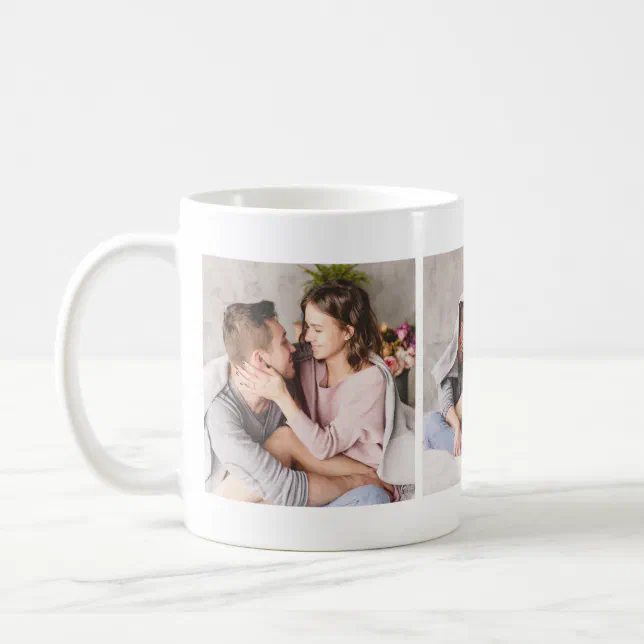 Elegant Loving Couple Photo Collage Mug | Zazzle