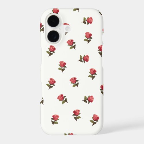 Elegant Low-Poly Red Rose Floral Pattern Phone Cas iPhone 17 Case