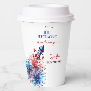Elegant Lttle firecracker 4th July Baby Shower Paper Cups