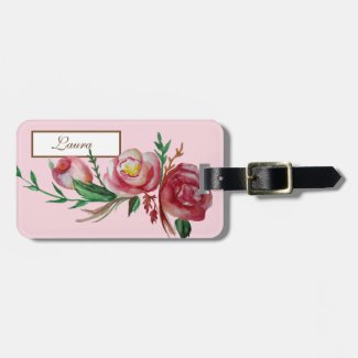 Elegant Luggage Tag w/ leather strap