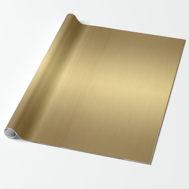 Elegant Luxe Metallic Gold  Wrapping Paper (Unrolled)