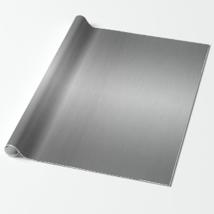 Elegant Luxe Metallic Silver Gray Wrapping Paper