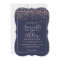 Elegant Luxe Rose gold confetti navy blue wedding