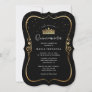 Elegant Luxurious Gold and Black Quinceanera Invitation