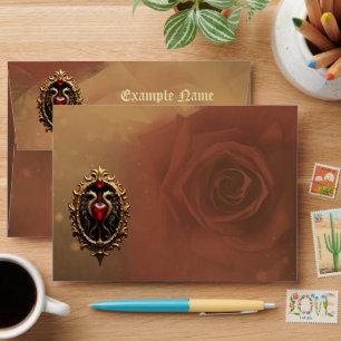 Elegant luxurious heart emblem. envelope