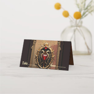 Elegant luxurious heart emblem. place card