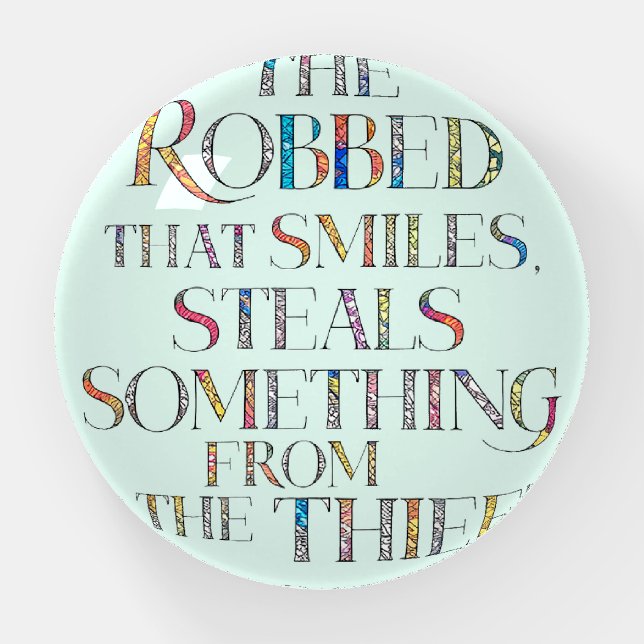 Elegant Luxurious Keepsake Motivational Paperweight (Front)
