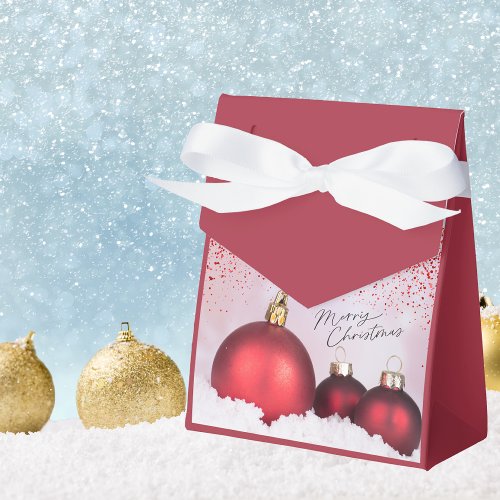 Elegant Luxurious Red White  Pink Christmas Favor Boxes
