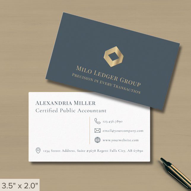 Elegant Luxury Accounting Firm Business Card (Creator Uploaded)