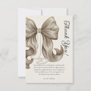 Elegant Luxury Baby Shower Thank You Card