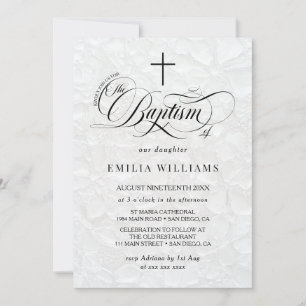 Elegant Luxury Baptism Invitation