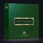 Elegant Luxury Binder<br><div class="desc">Organize your documents with style and sophistication using our Elegant Luxury Binder. The rich green design exudes elegance, making it a perfect choice for both general business purposes and event planners alike. The front of the binder features an emerald window framed in brushed metallic gold, highlighting the subject with golden...</div>