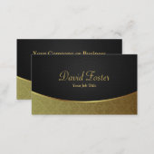 Elegant Luxury Black and Gold Damask Business Card (Front/Back)