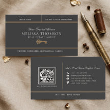Elegant Luxury Black Gold Real Estate QR Code