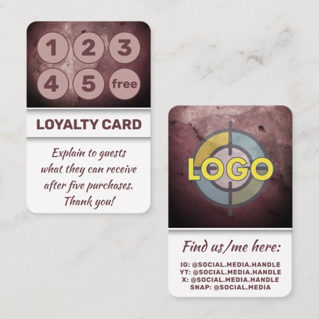 Elegant Luxury Brands Professional Law Office  Loyalty Card (Front/Back)