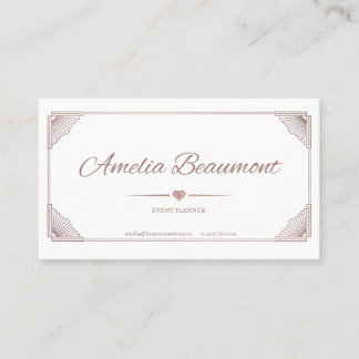 Elegant Luxury Business Card Emerald Rose Gold
