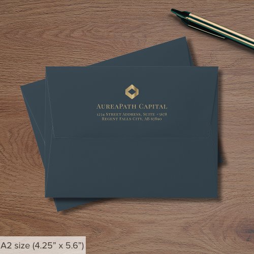 Elegant Luxury Business Logo Note Card Envelope